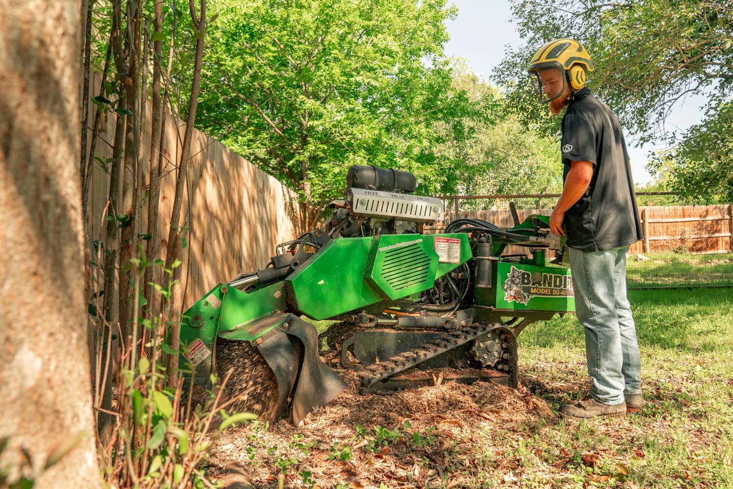 Stump grinding Spartanburg SC — A&R Top Branch Solutions stump removal after tree cutting